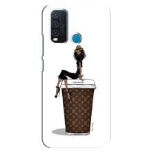 Чехлы Луи Витон для ViVO Y30 (AlphaPrint - LOUIS VUITTON) (кофе LOUIS VUITTON)