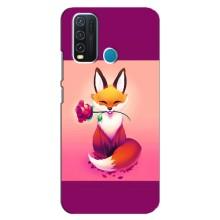 Чехлы с картинкой Лисички для ViVO Y30 (VPrint) (Лисичка с розочкой)