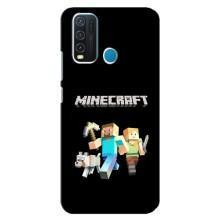 Чехол Майнкрафт на ViVO Y30 (AlphaPrint) Minecraft (герои Minecraft)