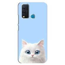 Чехол на тематику: Коты для ViVO Y30 (Белый кот)