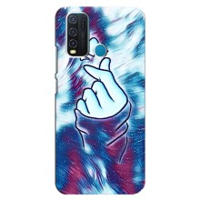 Чехол с принтом для ViVO Y30 (AlphaPrint - Знак сердечка) – Радужное сердце