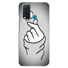 Чехол с принтом для ViVO Y30 (AlphaPrint - Знак сердечка) – Значок Love