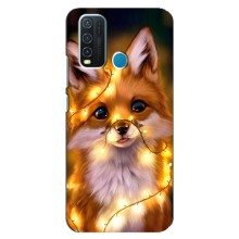Чехол с Лисичкой для ViVO Y30 (Новогодний лисенок)