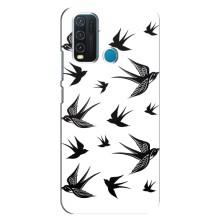 Чехол с птицами на ViVO Y30 (VPrint) (Ласточки)