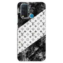 Чехол Стиль Louis Vuitton на ViVO Y30 (LV на белом)