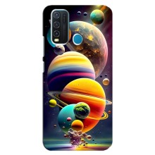Чехол (ТПУ) с планетами на ViVO Y30 (Солнечна система)