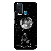 Чохол з малюнком кіт на ViVO Y30 – Дівчина з котом