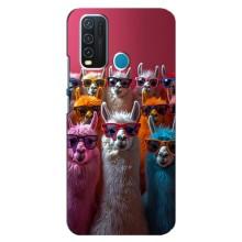 Чохол з принтом стильні тварини для ВіВО Y З0 – Лами в окулярах