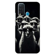 Чохол з принтом стильні тварини для ВіВО Y З0 – Овечка в окулярах