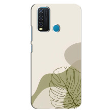 Силконовий чохол з принтом в квітах на ViVO Y30 – Монстера зелена