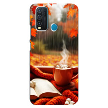 Чохол з унікальним дизайном 'Осінь з кавою' для ViVO Y30 – Кава і дощ
