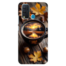 Чохол з унікальним дизайном 'Осінь з кавою' для ViVO Y30 – Темна кава