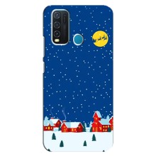 Силиконовый бампер на рождество для ViVO Y30 (Город в снегу)