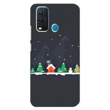 Силиконовый бампер на рождество для ViVO Y30 (Город зимний)