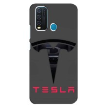 Силиконовый бампер с картинкой машины на ViVO Y30 (Logo TESLA)