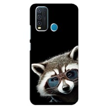 Силиконовый Чехол с Енотами на ViVO Y30 (Стильный Енот)