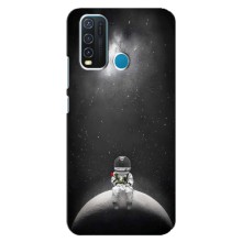 Силиконовый Чехол с принтом "Космонавты" на ViVO Y30 (Космонавт романтик)