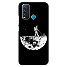Силиконовый Чехол с принтом "Космонавты" на ViVO Y30 (Космонавт)