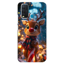 Яскравий чохол для ViVO Y30 з Зимові Оленята – Олень з шарфом