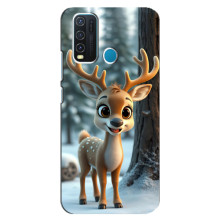 Яскравий чохол для ViVO Y30 з Зимові Оленята – Оленятко в лісі