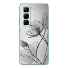 Чехол с цветочным принтом на ВиВо Y31 Pro 
 – Черные цветы