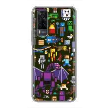 Чехол Майнкрафт на ViVO Y31 (AlphaPrint) Minecraft (Коллаж Майнкрафт)