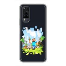 Чехол Майнкрафт на ViVO Y31 (AlphaPrint) Minecraft (персонажи Minecraft)