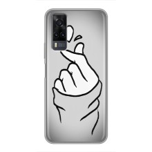 Чехол с принтом для ViVO Y31 (AlphaPrint - Знак сердечка) – Значок Love