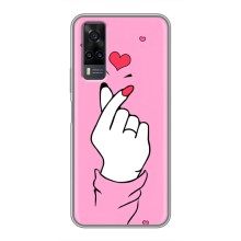 Чехол с принтом для ViVO Y31 (AlphaPrint - Знак сердечка) – Знак Love