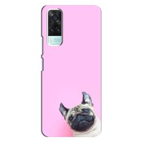 Бампер для ViVO Y31 с картинкой "Песики" – Собака на розовом