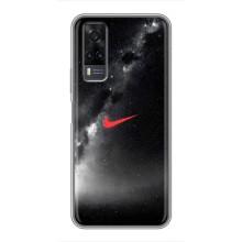 Чехол для ViVO Y31 - с принтом Найк (AlphaPrint) (Найк красный)