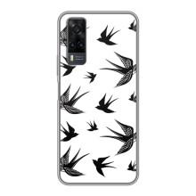 Чехол с птицами на ViVO Y31 (VPrint) (Ласточки)