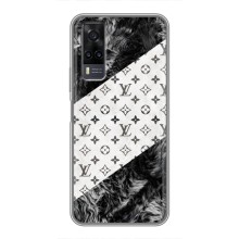 Чохол Стиль Louis Vuitton на ViVO Y31 – LV на білому