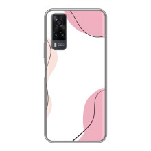 Чехол цветочный дизайн для ViVO Y31 – Розовый фон