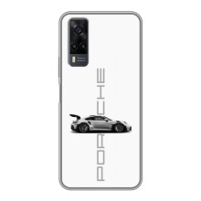 Чохол з авто Порше для ViVO Y31 – білий порше