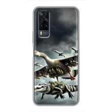 Чехол с мемами тралалело тралала для ViVO Y31 – Гусини и крокодило