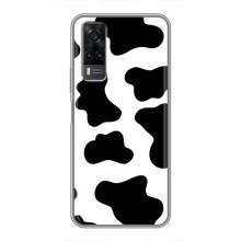 Чехол с принтом коровы на Виво у31 – Черный принт
