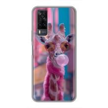 Чехол с принтом стильные животные для Виво у31 – Стильный жирав