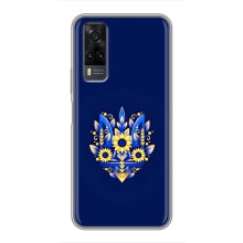 Чохол з українським гербом на ViVO Y31 (Квітчастий гирб)