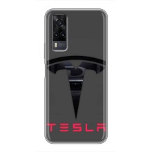 Силиконовый бампер с картинкой машины на ViVO Y31 – Logo TESLA