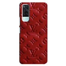 Текстурний Чохол Louis Vuitton для Віво Y31 – Червоний ЛВ
