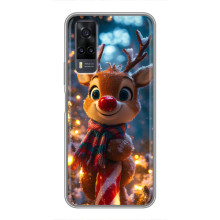 Яскравий чохол для ViVO Y31 з Зимові Оленята – Олень з шарфом