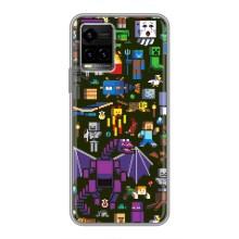 Чехол Майнкрафт на Vivo Y33s (AlphaPrint) Minecraft (Коллаж Майнкрафт)
