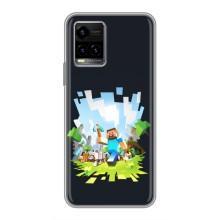 Чехол Майнкрафт на Vivo Y33s (AlphaPrint) Minecraft (персонажи Minecraft)