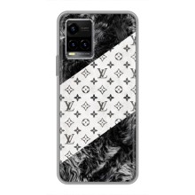 Чехол Стиль Louis Vuitton на Vivo Y33s – LV на белом