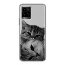 Чехол с рисунком кот на Vivo Y33s – Пара котов