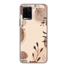 Чохол з квітковим принтом на ВІВО ΥЗЗσ – Коричневі квіти
