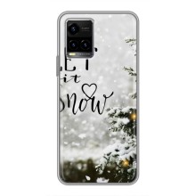 Новогодние, Праздничные Чехлы для Vivo Y33s - 2024 год (Let it snow)