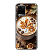 Чехол с уникальным дизайном «Осень с кофе» для Vivo Y33s – Пряный кофе