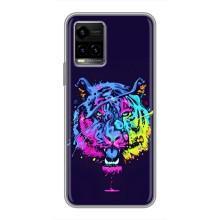 Силіконовий бампер з картинкою звірів для Vivo Y33s (Тигр-Арт)